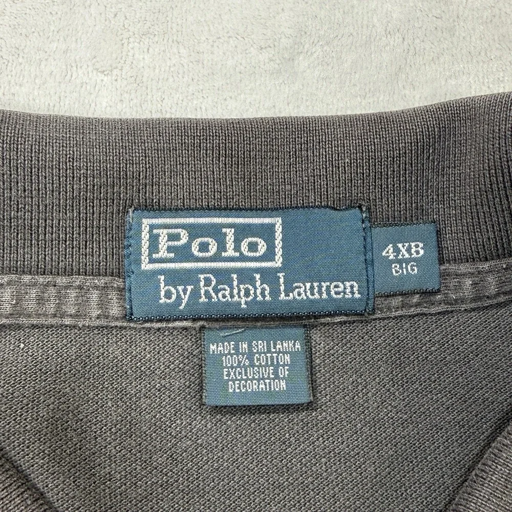Polo Ralph Lauren Big & Tall 4XB Gray Cotton Polo Shirt‎ Big Size